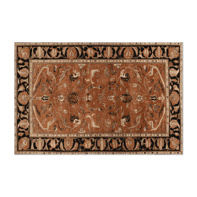 Tapis d'intérieur et d'extérieur brun Persian, Rectangulaire 3 pi x 5 pi