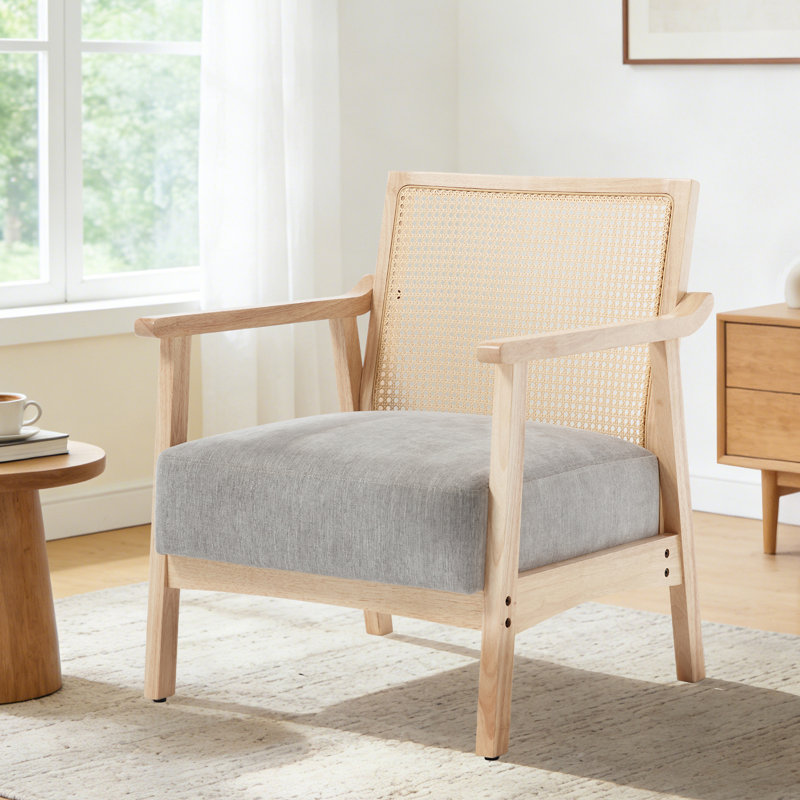 Chaise d'appoint rembourrée 28 po pour salon, Gris
