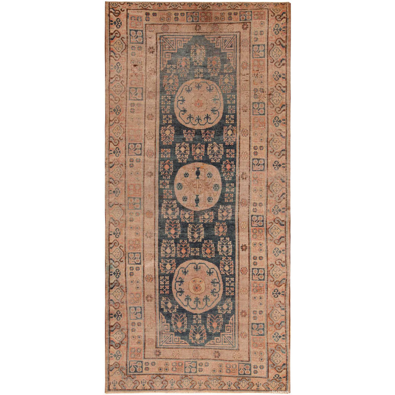Tapis antique antique East Turkestan Khotan Shabby