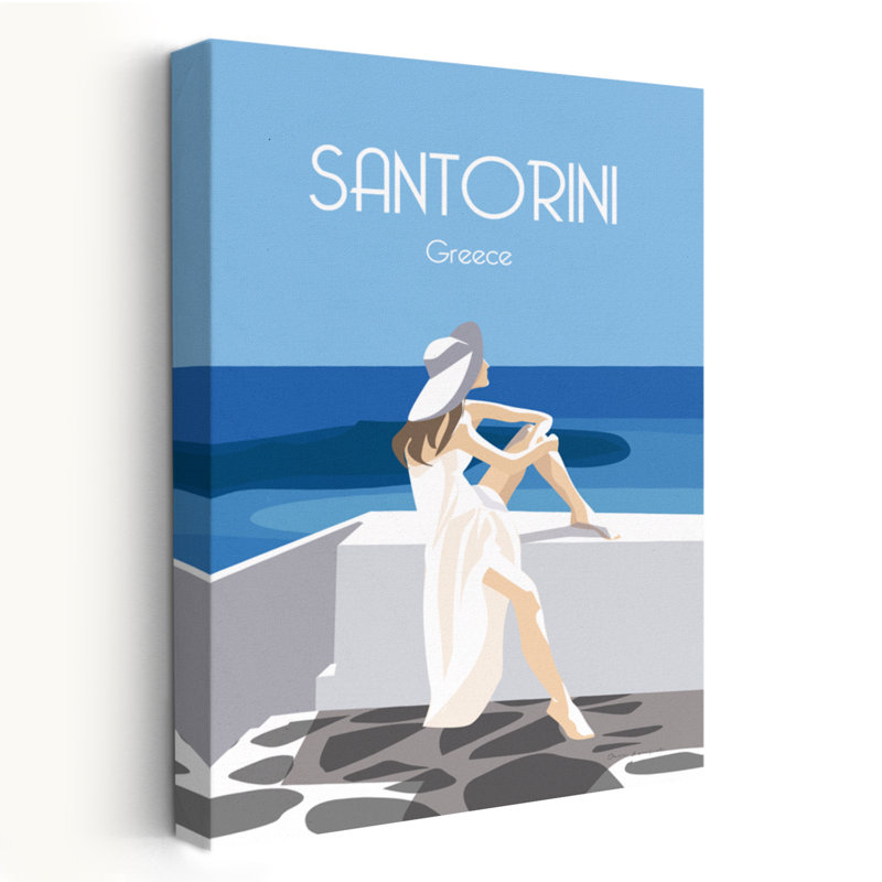 Santori - aventure Grèce, personne illustrative, H 24 po x l 16 po