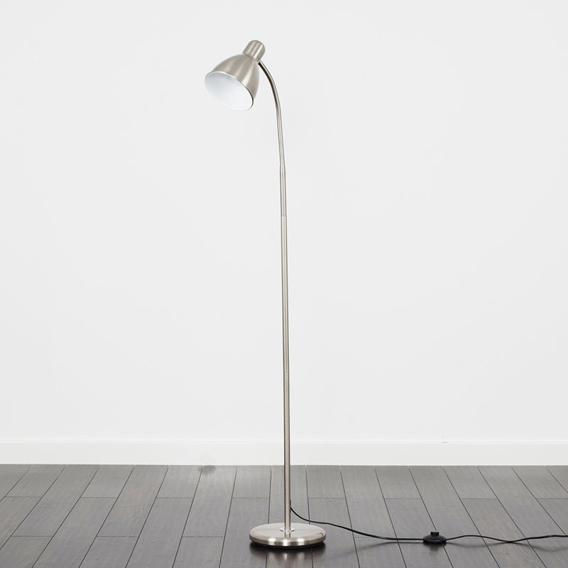 Netherby 156cm Floor Lamp, Brushed Chrome, Included
