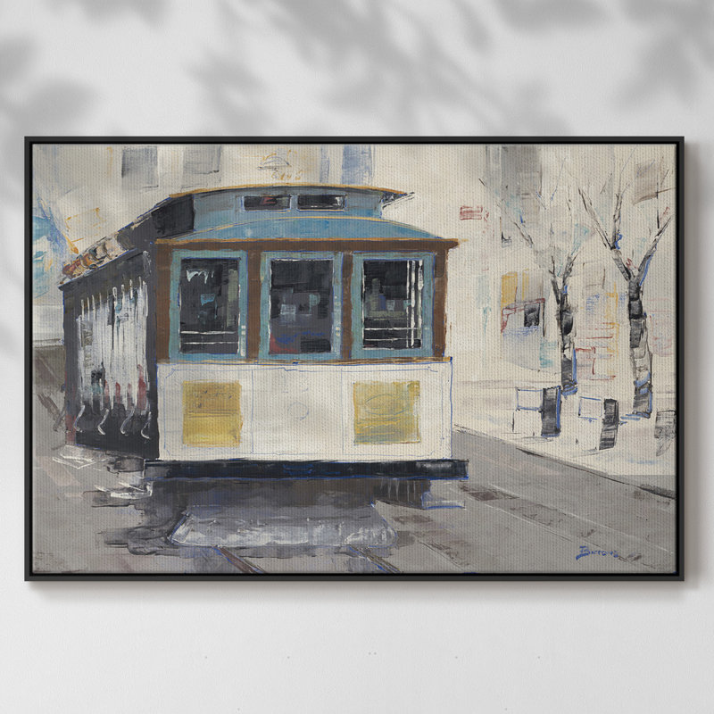 " Cable Town ", 27" H x 41" W x 2" D, Black Framed