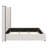 67.5" Tall Headboard Upholstered Bed With Vertical Striped & Wingback Design, Box Spring Needed-114231882