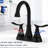 2 Matte Black Bathroom Faucet 4-Inch - With Supply Hoses & Pop-Up Drain Exceeds Industry Longevity Standards, Rust Corrosion Vanity Resists Corrosion, Tarnish, Rust, No Water Spot For Sink-125364285