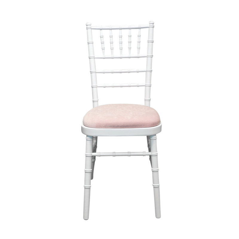 Arrington 43cm H Polyester Blend Upholstered Ladder Back Side Chair, Blush, White