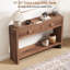 Console 47,3 po en bois avec 2 tiroirs, table de canapé pour le couloir, le vestibule, le salon-189378241-183613273