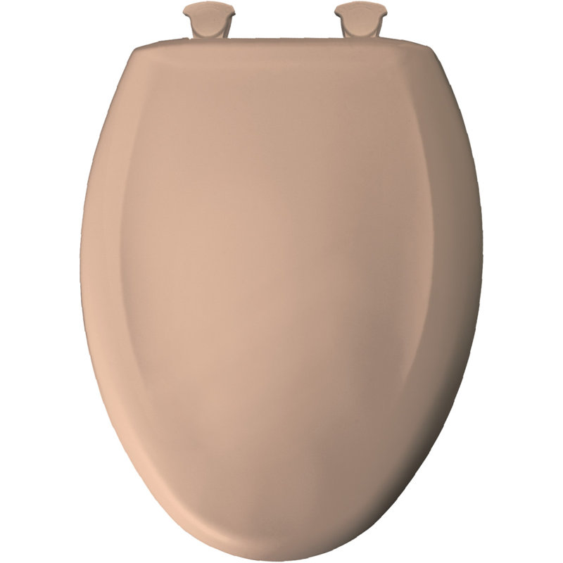 Elongated Toilet Seat and Lid, Brown/Tan