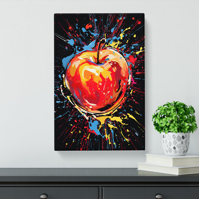 Apple Abstract No.2 - Wrapped Canvas, 60cm H x 40cm W x 3cm D