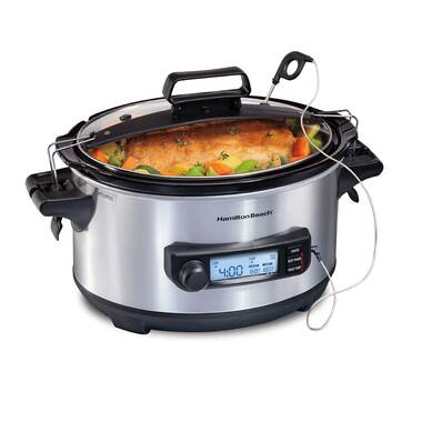  BLACK+DECKER SCD1007 7 Quart Programmable Slow Cooker with  Digital Timer, Portable with Locking Lid, Stainless Steel: Home & Kitchen