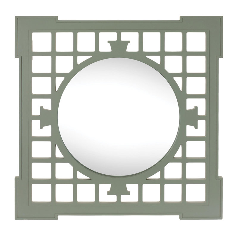 Geometric Lattice Frame Wall Mirror 23.5"SQ