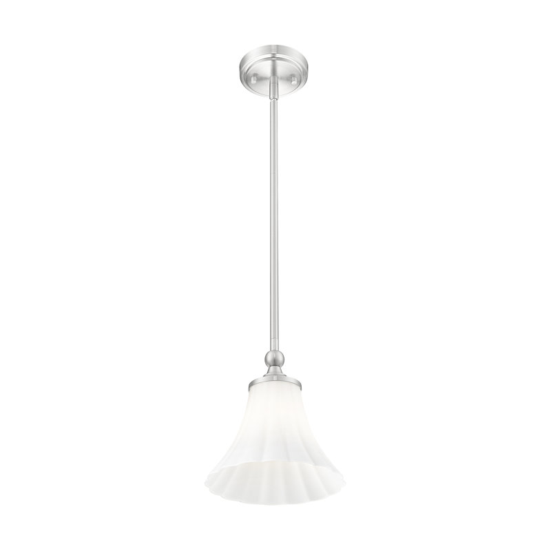 8 inch Brushed Nickel 1 Light Pendant, Brushed Nickel