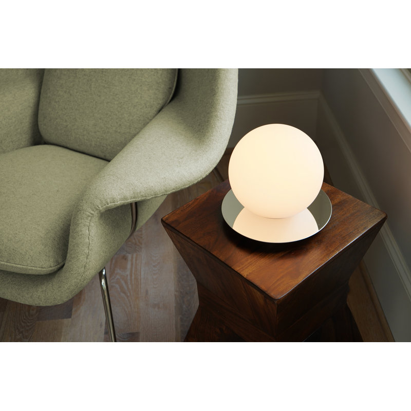 Lampe de table sphère Bola, Chrome, H 8,75 po x l 9,5 po x P 9,5 po