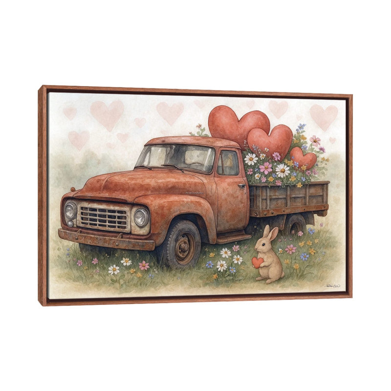 Heartfelt Haul 1 Piece Wall Art on Canvas, 66.04 cm H x 101.6 cm W x 4.445 cm D, Classic Wood