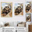 1950 1950 - Camion de livraison brun II - Camion, reproduction d'art sur toile-97202154-97202153