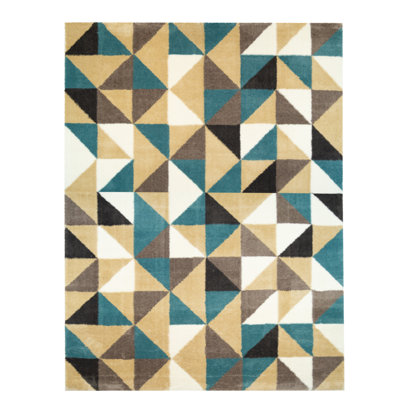 Tapis à motif géométrique brun Altheimer