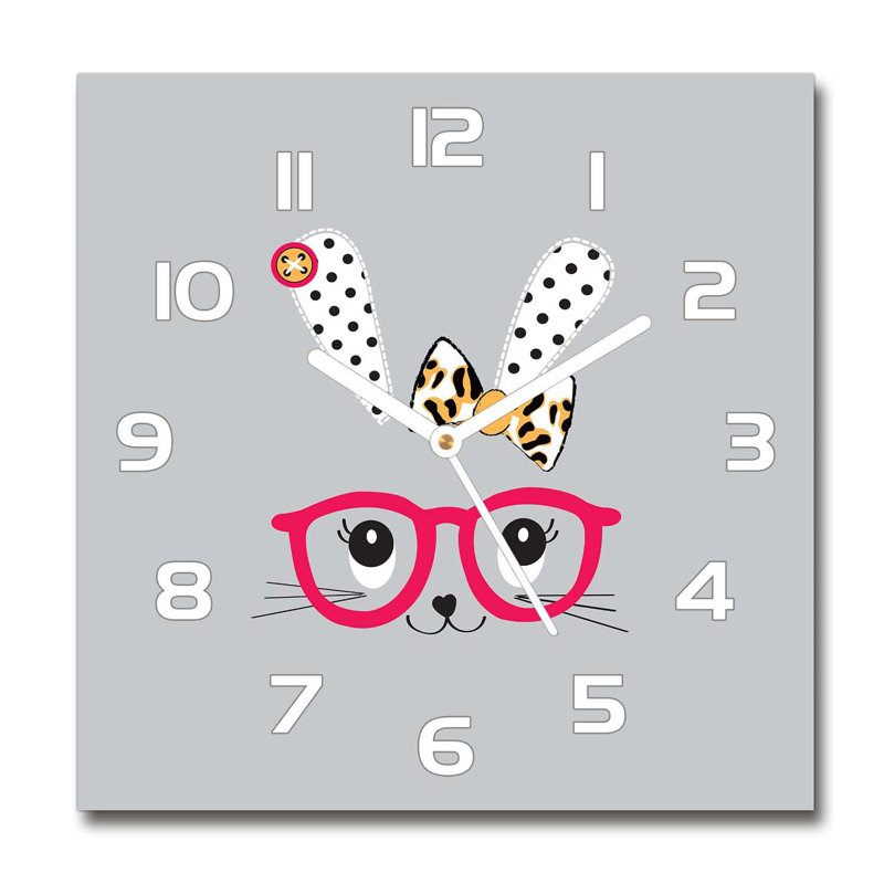 Harajan Glass Wall Clock, White