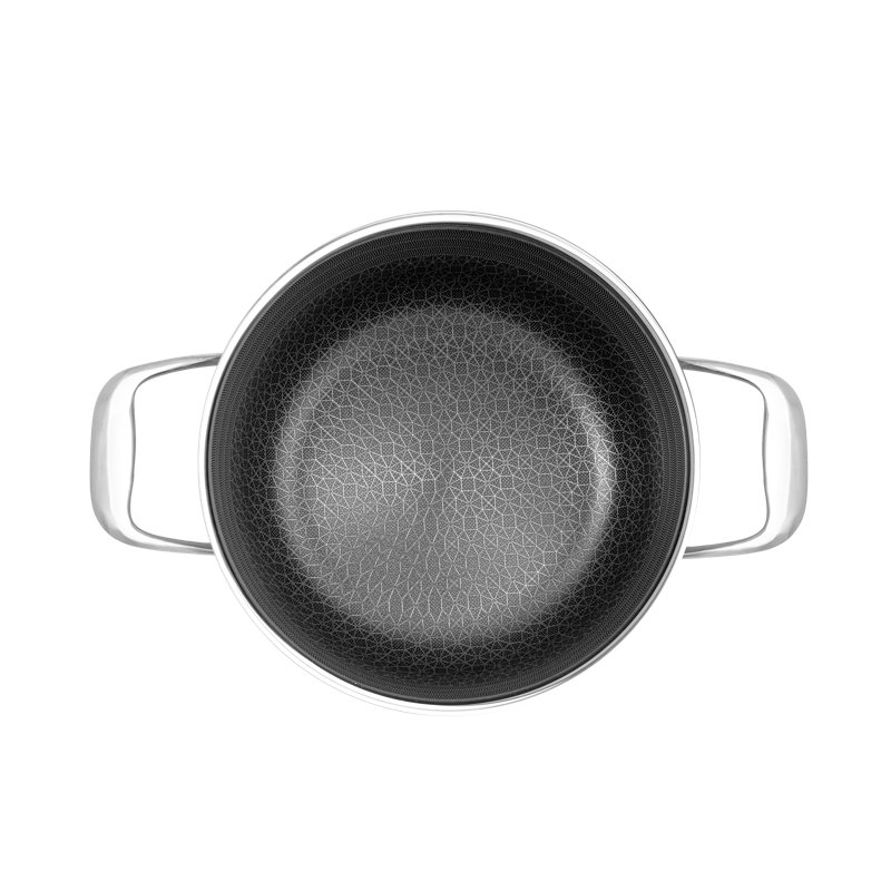 DiamondClad 6-Quart Hybrid Nonstick Stainless Steel Stock Pot with Vented Lid