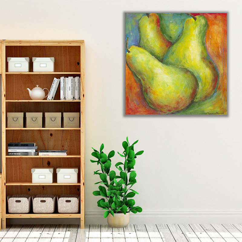 Abstrait fruits I - reproduction d'art sur toile, H 20 po x l 20 po