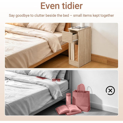 Mikhaela 1 Drawer Bedside Table