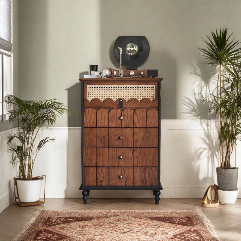 Armoire de rangement à tiroirs, Brun
