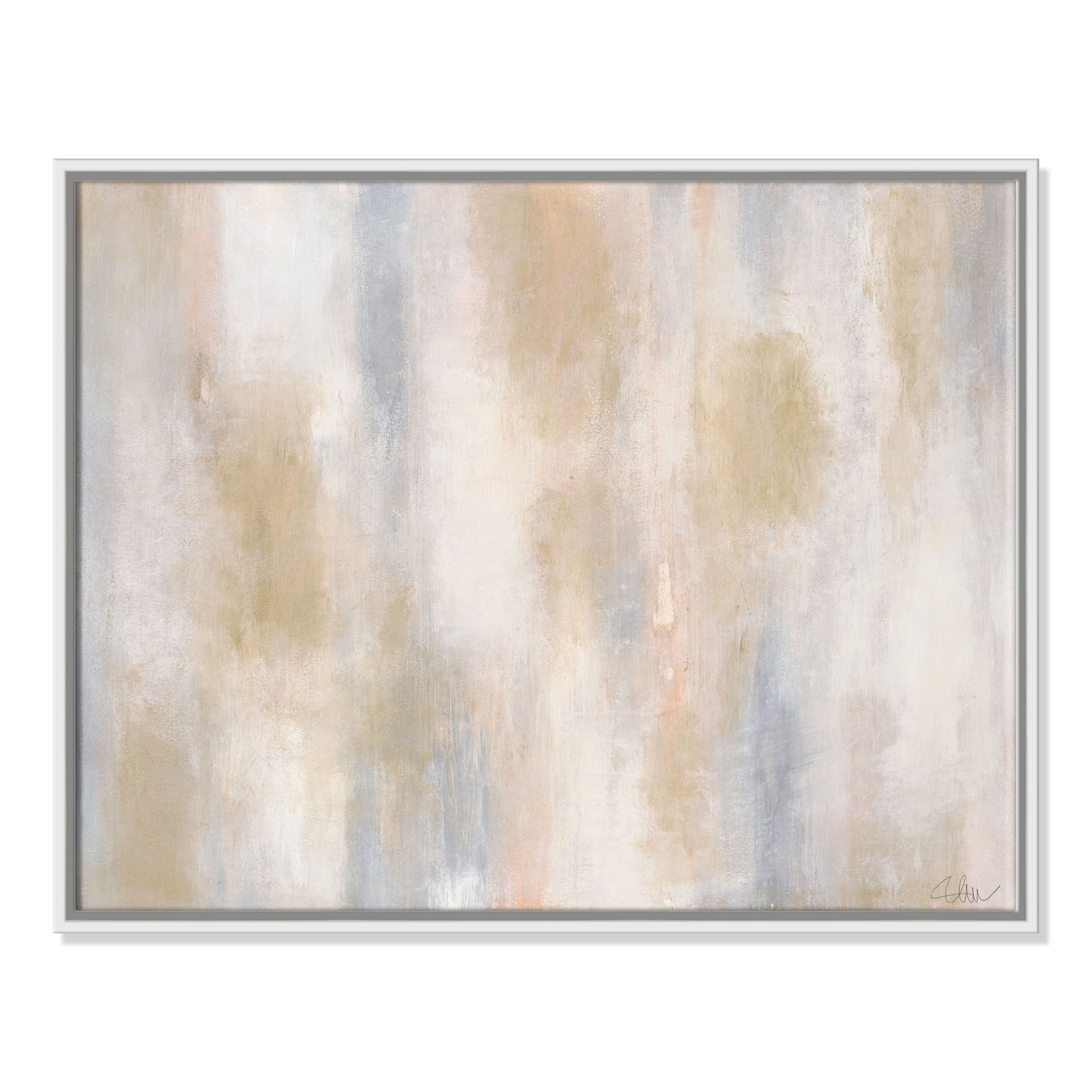 Cassiel "Pulsating Shimmer" Print, White Framed, 22" H x 28" W x 2" D