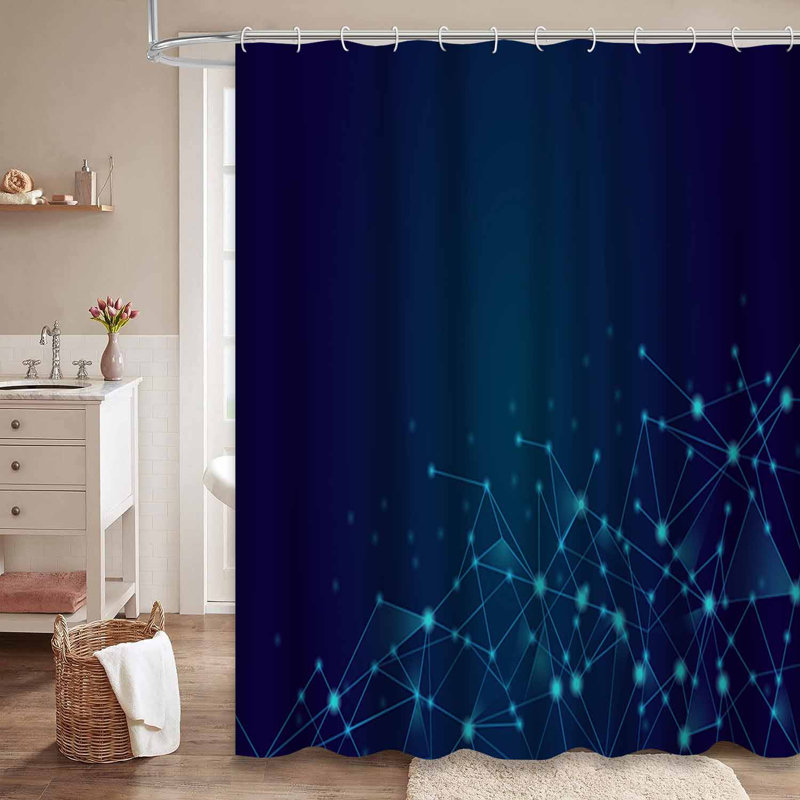 Rideau de douche à 12 crochets Creative, 72" L x 78" W