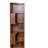 Modern Corner Bookcases, Walnut MDF 5 Tier Storage Shelf with LED Lights-117512209