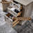 60"Farmhouse Executive Desk With Drawers,Wood Home Office Desk With Storage For Writing, Studying, Working-1129475759