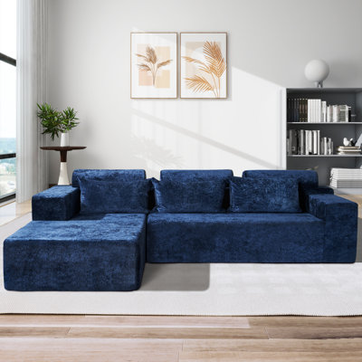 105" L-shape Modular Sectional Sofa Couch For Living Room