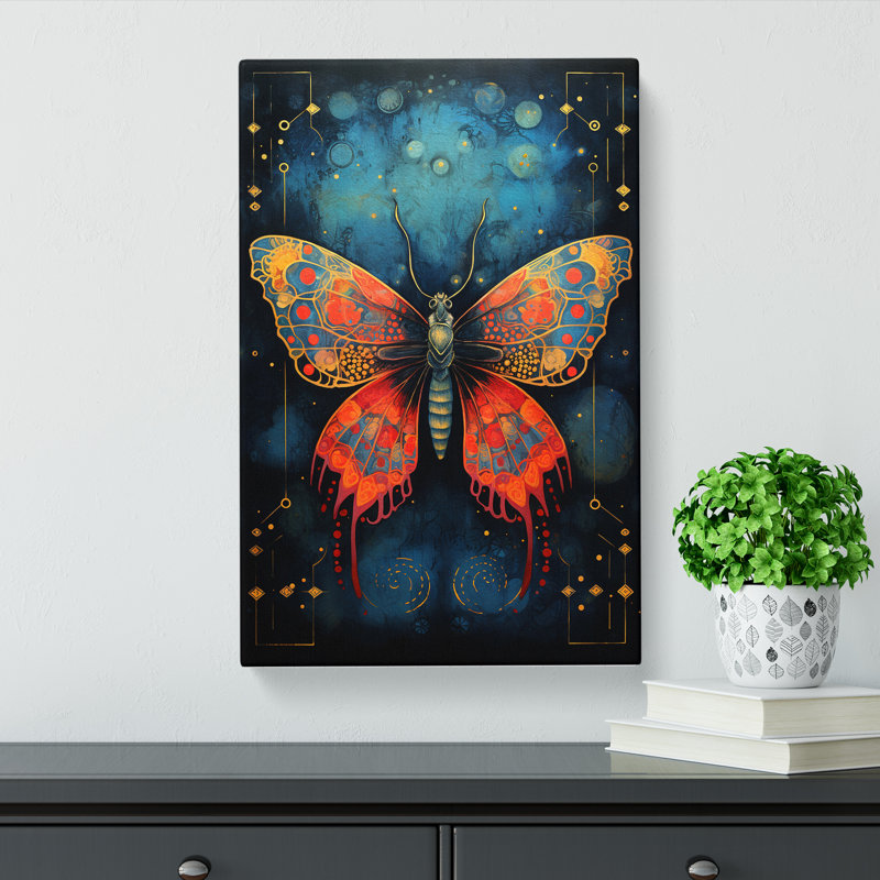Moth Abstract No.2 - Wrapped Canvas, 60cm H x 40cm W x 3cm D