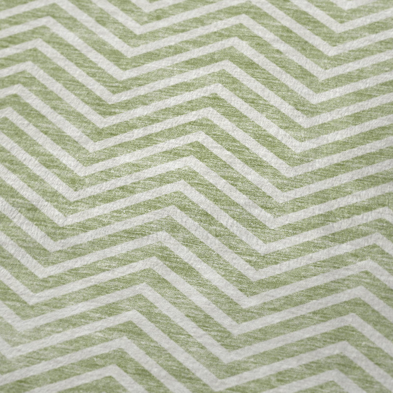 Jeté à chevrons lavable en machine Addison Sherpa ASB934, Aloès