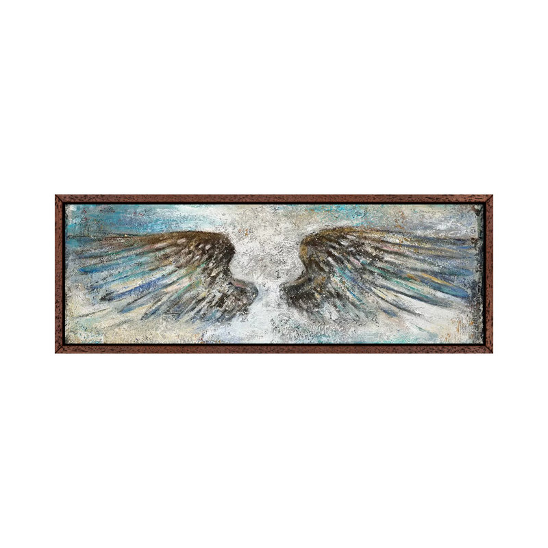 Wings by Patricia Pinto - Panoramic Print on Canvas, 121.92 cm H x 40.64 cm W, Brown Framed