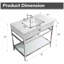 Meuble-lavabo de 36 po en marbre de Carrare naturel avec lavabo, structure en acier inoxydable argenté et tablette en verre-1572645743-1556390639