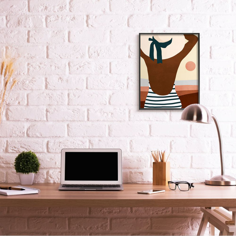 «Femelle plage maillots de bain» par Victoria Borges - impression d'art graphique, H 30 po x l 24 po x 1,5 po