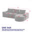 Canapé modulaire incurvé 99 po Chenille Cloud