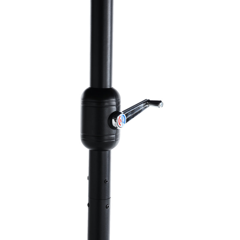 Parasol de cour arrière 14,8 pi - Kaki à manivelle légère et portable, Kaki