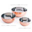Copper Mixing Bowls - 3 Piece Bowl Set for Cooking, Baking, Serving, and Prepping - Copper Stainless Steel Mixing Bowls - Nesting Bowls - Kitchen Essentials by Kings County Tools (Copper)