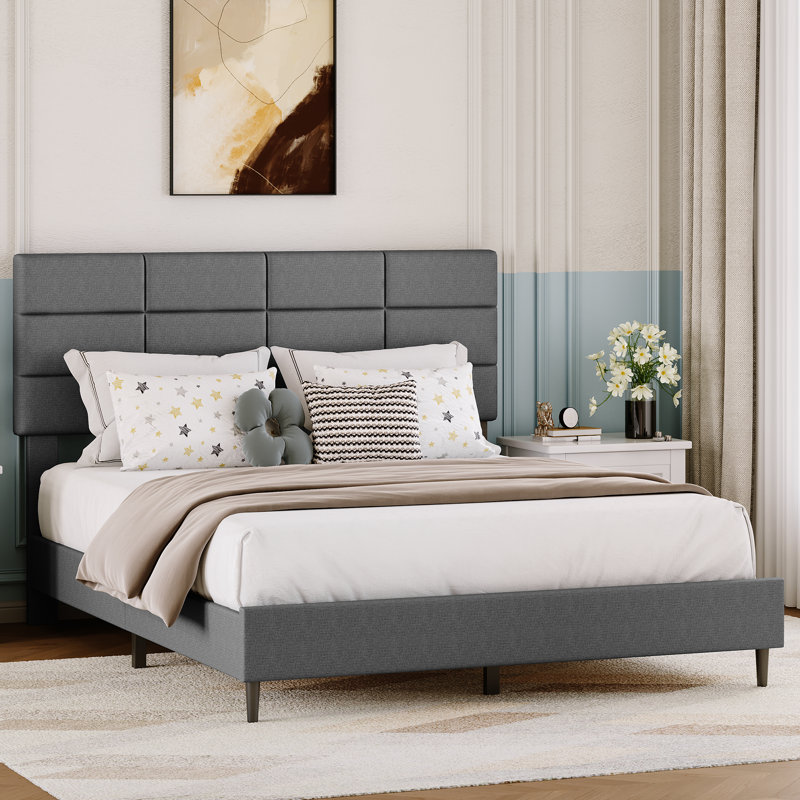 Platform Bed, Kingsize (5'), Dark gray