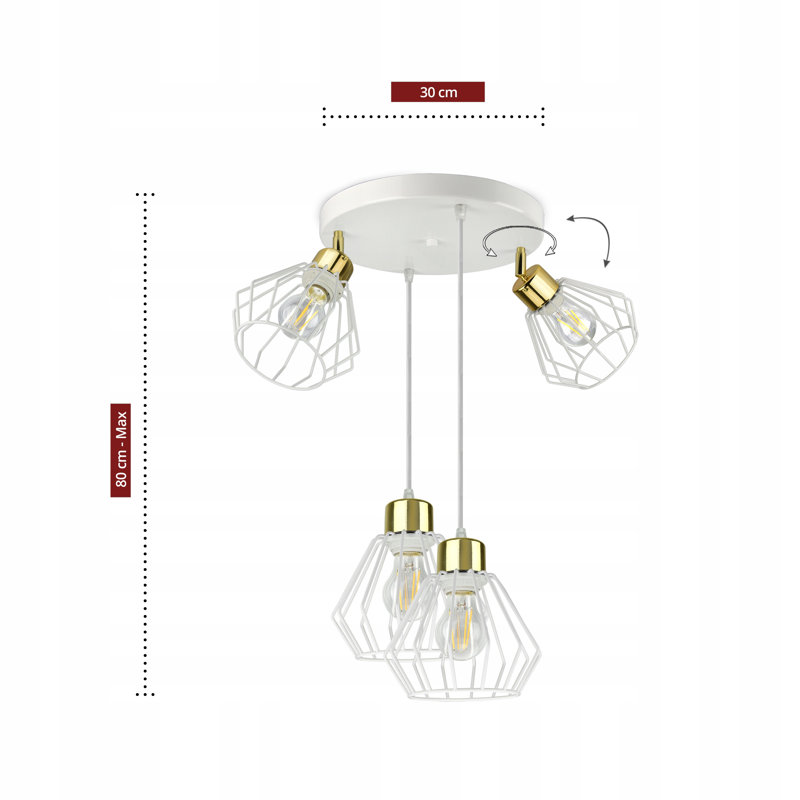 Lavonia 4 - Light White Cluster Pendant