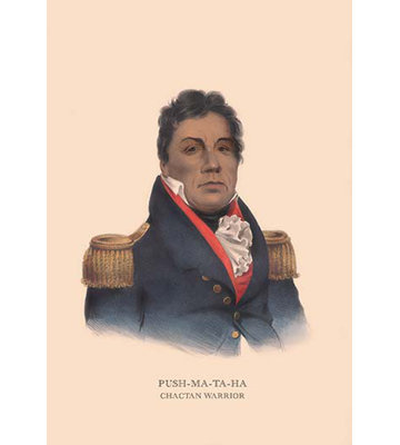 «Push-Ma-Ta-Ha (Chactan Warrior)» par Mckenney et Hall, reproduction d'art