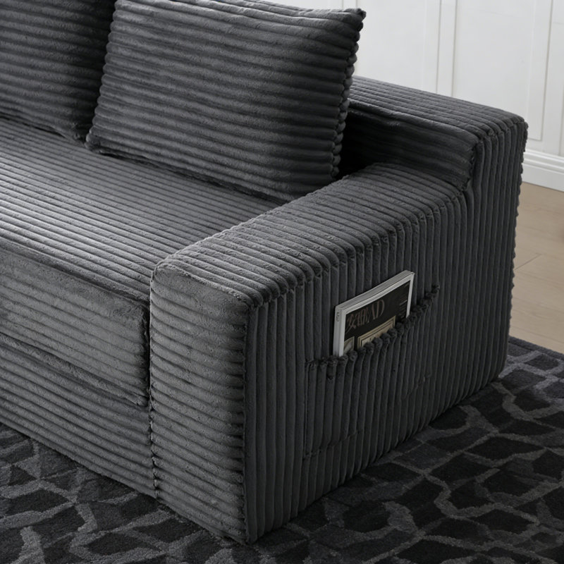 Canapé-lit convertible en mousse viscoélastique Boneless, Gris