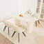 Ensemble de table de salle à manger en MDF crème moderne avec chaises en PU beige, 4 tables et chaises pour la cuisine à domicile