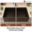 33'' L Double Bowl Fireclay Kitchen Sink-86330972