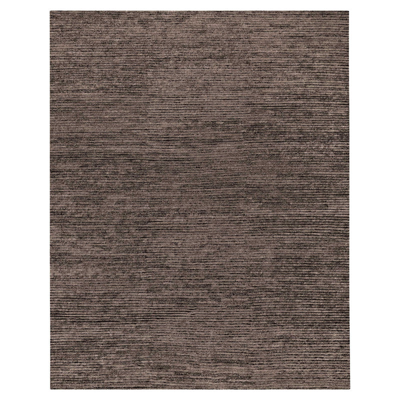 Hidden Path Striped Area Rug in Beige/Black/Neutral, Rectangle 2' x 3'