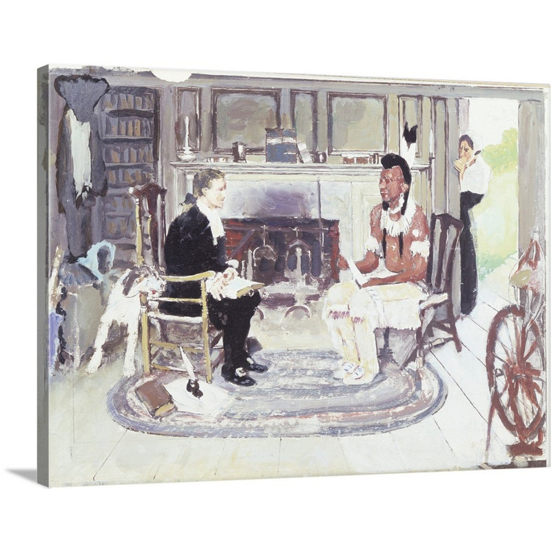 «John Sargent & Chief Konkapot», art mural sur toile, H 12 po x l 16 po x P 1,25 po, Toile tendue