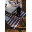 Tapis d'extérieur 5 pi x 8 pi Aztec, brun et blanc cassé, tapis réversible pour patio, porche, terrasse, tapis de sol