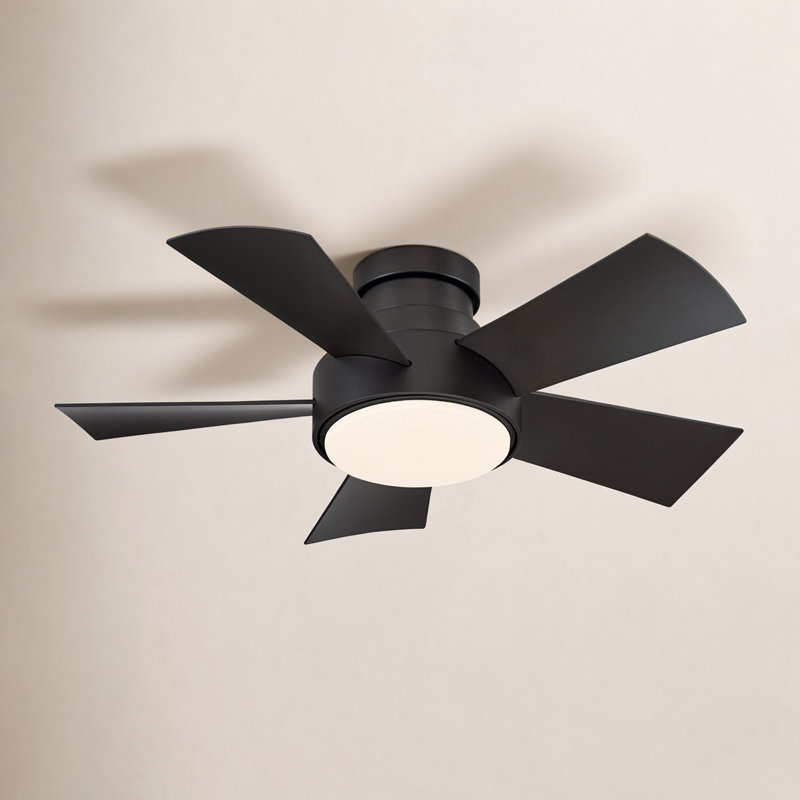 Ventilateur de plafond encastré à 5 pales intérieur / extérieur Vox avec télécommande et ensemble d'éclairage à DEL Vox, 38"