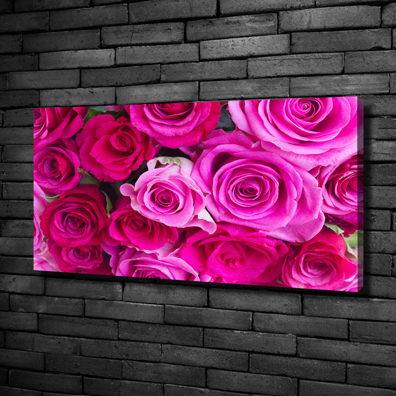 A Bouquet of Pink Roses 1 Piece Wall Art on Canvas