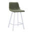 Tabouret de bar 41 po en cuir avec pieds en acier inoxydable-1556953352