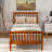 Elicio Twin Slat Bed Frame, Platform Bed with Headboard and Footboard-1000180463